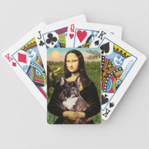 Mona Lisa - Getijgerde Franse Buldog Kaart Spel