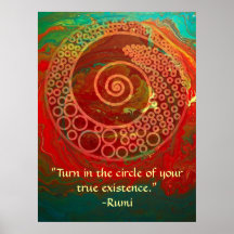 Mondes de Merveille-Rumi et d'art poétique Posters