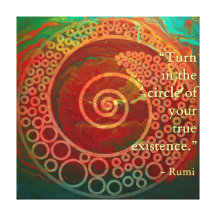Mondes de merveille Rumi et d'art poétique Toile Tendue