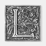 Monogram "L" met Stip - Magneet