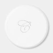 Monogramme blanc C Magnets