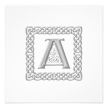 Monogramme celtique 'A de faire-part de mariage