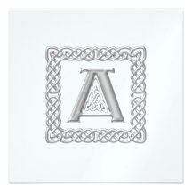 Monogramme celtique 'A de faire-part de mariage mé