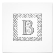 Monogramme celtique 'B de faire-part de mariage