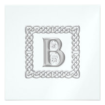Monogramme celtique 'B de faire-part de mariage mé