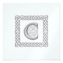 Monogramme celtique 'C de faire-part de mariage mé