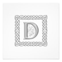 Monogramme celtique D de faire-part de mariage