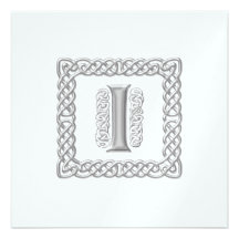 Monogramme celtique I de faire-part de mariage mét