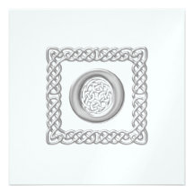 Monogramme celtique O de faire-part de mariage mét