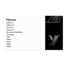 Monogramme de Celtic de Y Cartes De Visite Professionnelles
