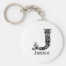 Monogramme de fantaisie : Janice Porte-clef