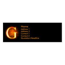 Monogramme de Fireblock - G Cartes De Visite Personnelles