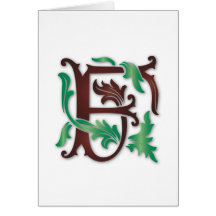 monogramme de Fleur-De-lis F Cartes De Vœux
