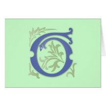 monogramme de Fleur-De-lis G Cartes De Vœux