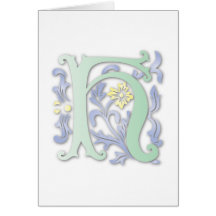 monogramme de Fleur-De-lis H Carte