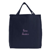 Monogramme de Jane Austen écrivant fourre-tout 2 sacs brodés