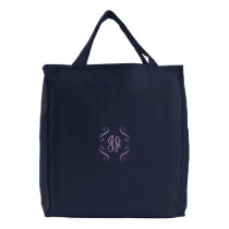 Monogramme de Jane Austen écrivant fourre-tout sacs brodés