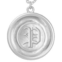 Monogramme de joint de cire - argent - le vieil an bijouterie