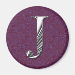 Monogramme de la lettre J Magnets Pour Réfrigérateur