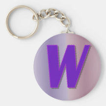 Monogramme de pourpre de W Porte-clef