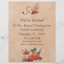 Monogramme de thanksgiving un insecte, alphabet tract customisé