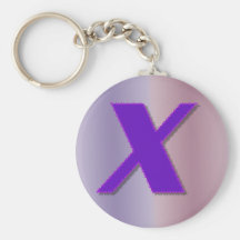 Monogramme du pourpre X Porte-clef