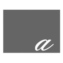 Monogramme élégant une carte noire et blanche cartes postales