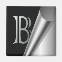 Monogramme en acier "B " de peau Magnets Pour Réfrigérateur