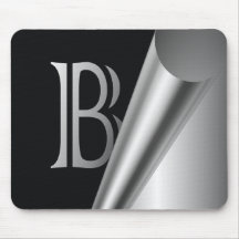 Monogramme en acier "B " de peau Tapis De Souris