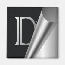 Monogramme en acier "D " de peau Aimants Pour Réfrigérateur