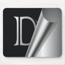 Monogramme en acier "D " de peau Tapis De Souris