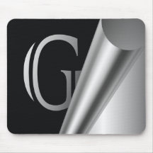 Monogramme en acier "G " de peau Tapis De Souris