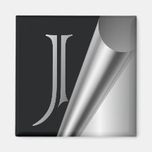 Monogramme en acier "J " de peau Aimant Pour Réfrigérateur