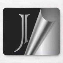Monogramme en acier "J " de peau Tapis De Souris