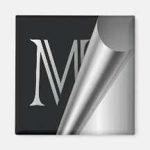 Monogramme en acier "M " de peau Aimants Pour Réfrigérateur