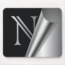 Monogramme en acier "N " de peau Tapis De Souris