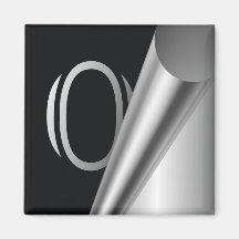 Monogramme en acier "O " de peau Aimants