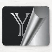 Monogramme en acier "Y " de peau Tapis De Souris