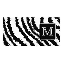 Monogramme fait sur commande, copie animale de mot photocartes personnalisées