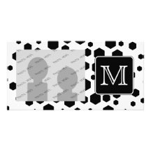 Monogramme fait sur commande noir et blanc. Points Photocartes Personnalisées