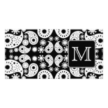 Monogramme fait sur commande sur le modèle monochr cartes de vœux avec photo