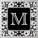 Monogramme fait sur commande sur le modèle monochr poster