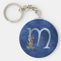 Monogramme féerique M Porte-clef