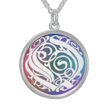 Monogramme initial" collier fantaisie gothique "bl