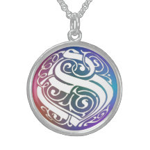 Monogramme initial" collier fantaisie gothique "bl