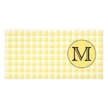 Monogramme jaune. Modèle fait sur commande de lett Cartes Avec Photo