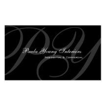 Monogramme moderne fait sur commande 2 cartes de visite professionnelles