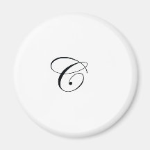 Monogramme noir C Magnets Pour Réfrigérateur