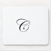Monogramme noir C Tapis De Souris