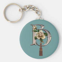 Monogramme rose B d'élégance Porte-clés